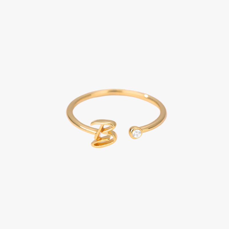 Initials Glimmer Ring