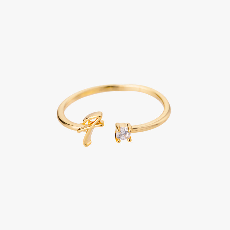 Initials Glimmer Ring