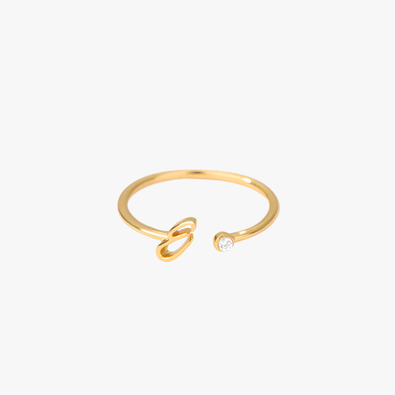 Initials Glimmer Ring
