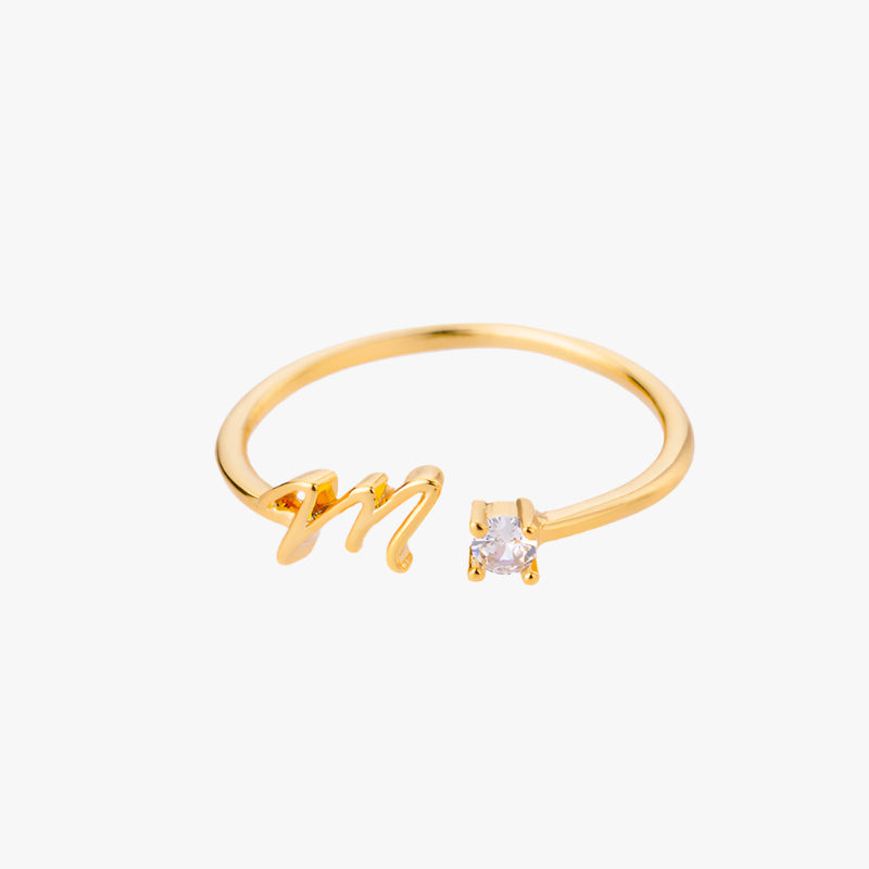 Initials Glimmer Ring