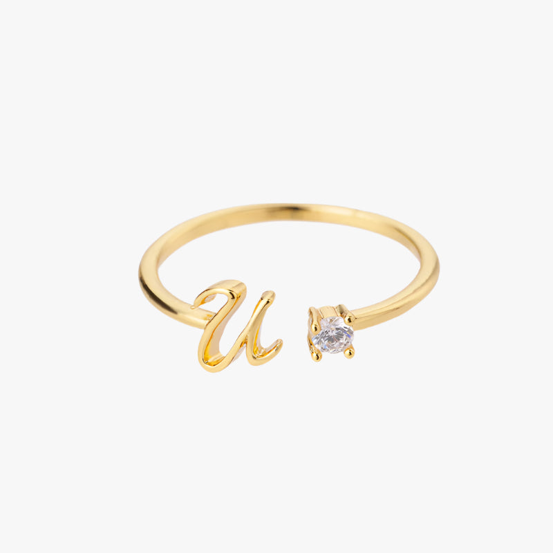 Initials Glimmer Ring