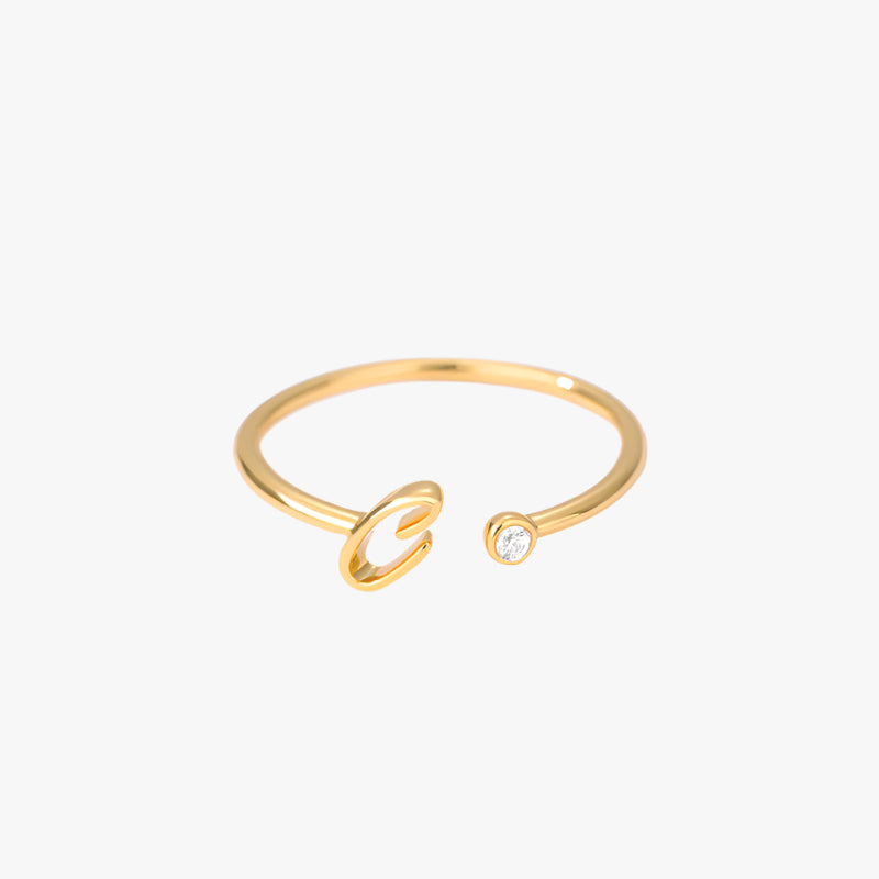 Initials Glimmer Ring