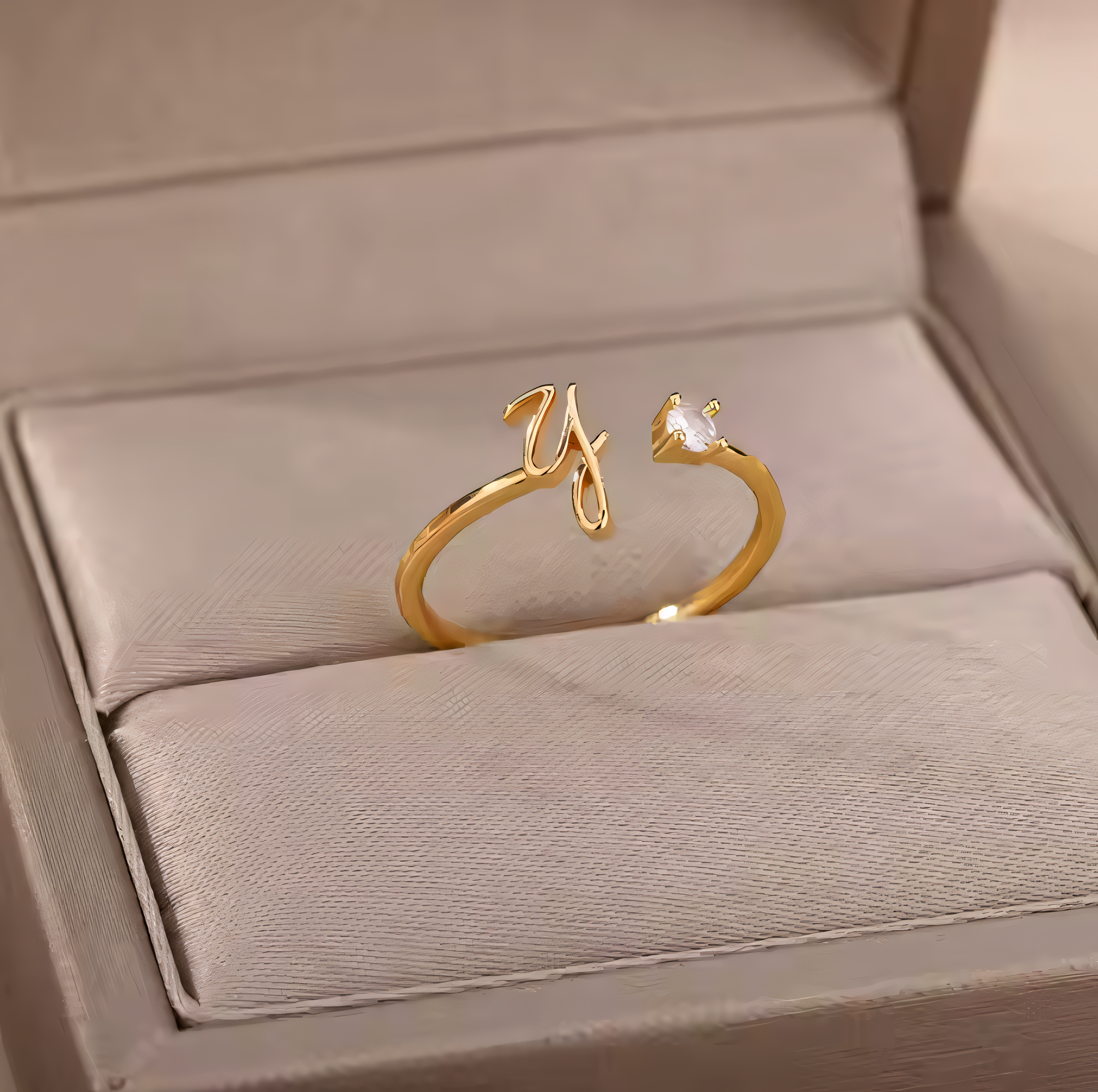 Initials Glimmer Ring