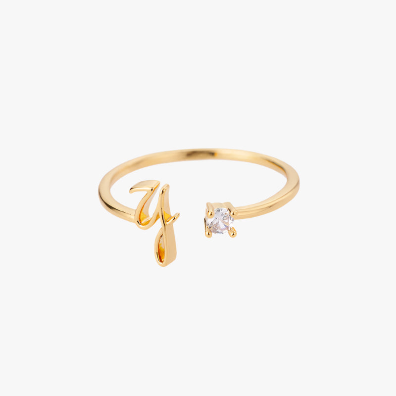Initials Glimmer Ring